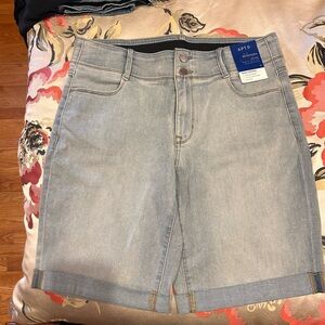 Apt. 9 Mid Rise Bermuda Shorts - Light Blue